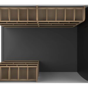 Ford Transit Custom L2 (LWB) 2012-23 Drievoudige Bestelwagenopbergsystemen - Afbeelding 8