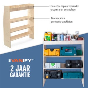 Opel Vivaro L1 (SWB) 2019+ Triple Van Storage Systems met Toolbox-plank - Afbeelding 7