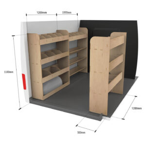 Opel Vivaro L2 (LWB) 2019+ Triple Van Storage Systems met Toolbox-plank - Afbeelding 10