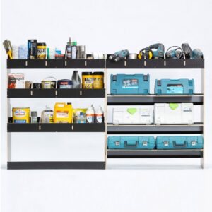 Ford Transit Custom L2 2012-23 Fenolplaat Drievoudige Bestelwagenopbergsystemen - Afbeelding 7