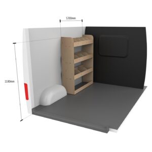 Nissan Primastar L2 2001-14 Bestuurderszijde Bestelwagenrekken (voor) - Afbeelding 9