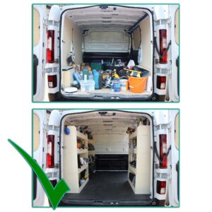 Nissan Primastar L1 2001-14 Drievoudige Bestelwagenopbergsystemen - Afbeelding 10